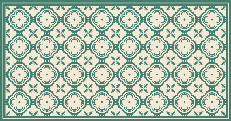 대리석 비닐 러그 우아한 꽃 요소 - TenStickers