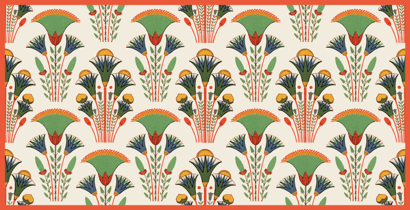 이집트 스타일 빈티지 비닐 러그 - TenStickers