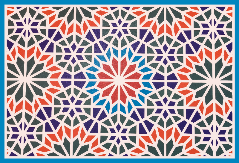 모자이크 효과 비닐 카펫 복잡한 기하학적 - TenStickers