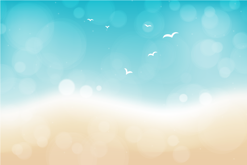 해변 효과 자연 비닐 러그 - TenStickers