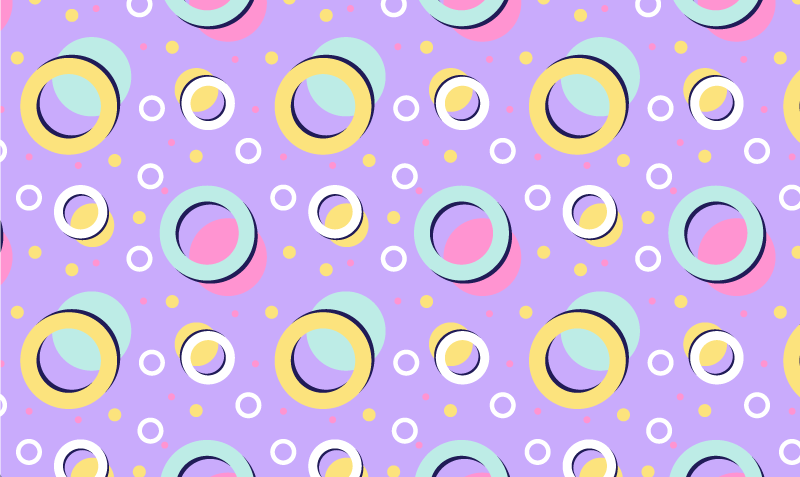 어린 이용 비닐 카펫 활기찬 원형 요소 - TenStickers