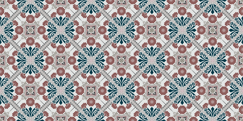 비닐 카펫 타일 효과 식물 배열 - TenStickers