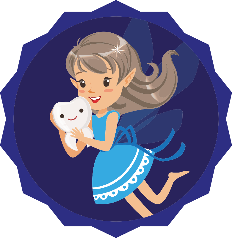 이빨 요정 포옹 치아 아이 비닐 러그 - TenStickers