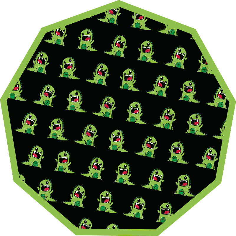 어린 이용 비닐 카펫 만화 생물 패턴 - TenStickers