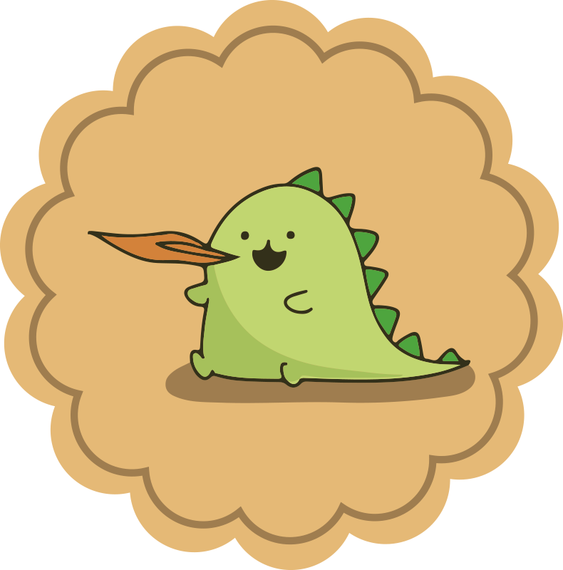 공룡 만화 앉아 호흡 화재 깔개 - TenStickers