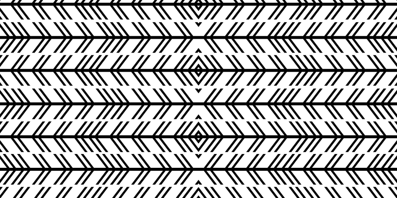 줄무늬 비닐 카펫 세븐 블랙 라인 - TenStickers