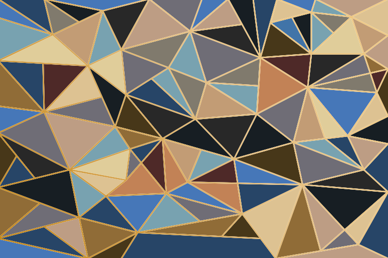 기하학적 효과 비닐 카펫 삼각형 모티브 - TenStickers