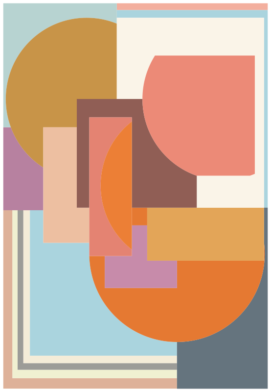 기하학적 효과 비닐 카펫 인상적인 형태 - TenStickers