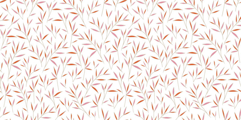 비닐 카펫 꽃과 식물 섬세한 잎 무늬 - TenStickers