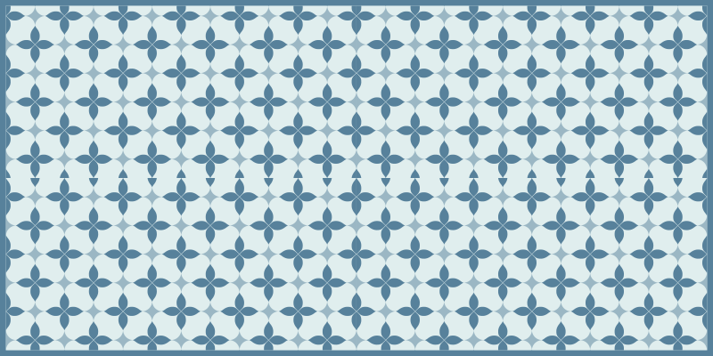 비닐 카펫 타일 효과 시대를 초월한 식물 모티프 - TenStickers