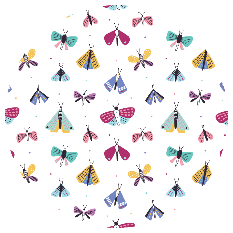 비닐 카펫 보육 다채로운 곤충 컬렉션 - TenStickers