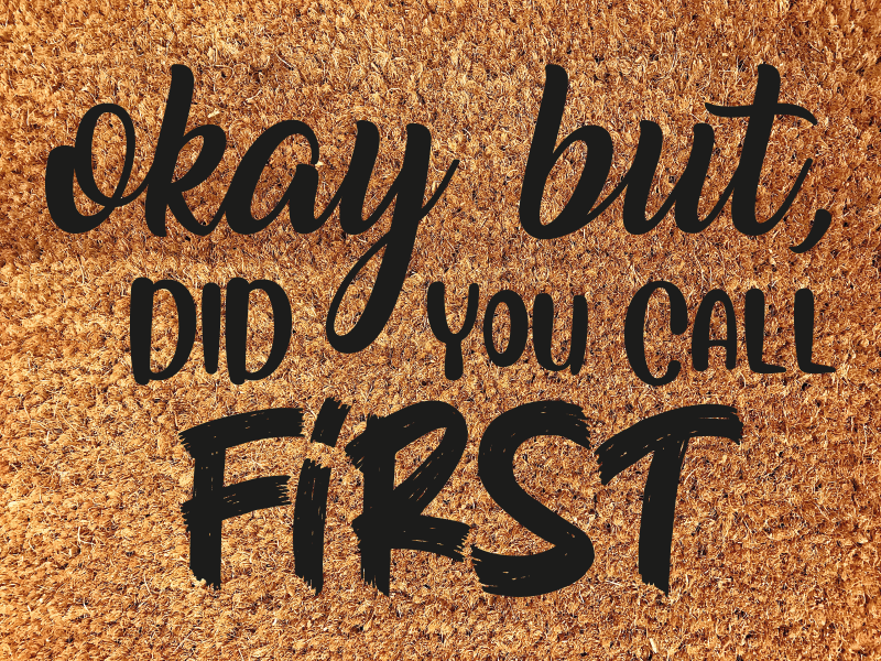 웰컴 매트 첫 현관이라고 부르 셨나요? - TenStickers