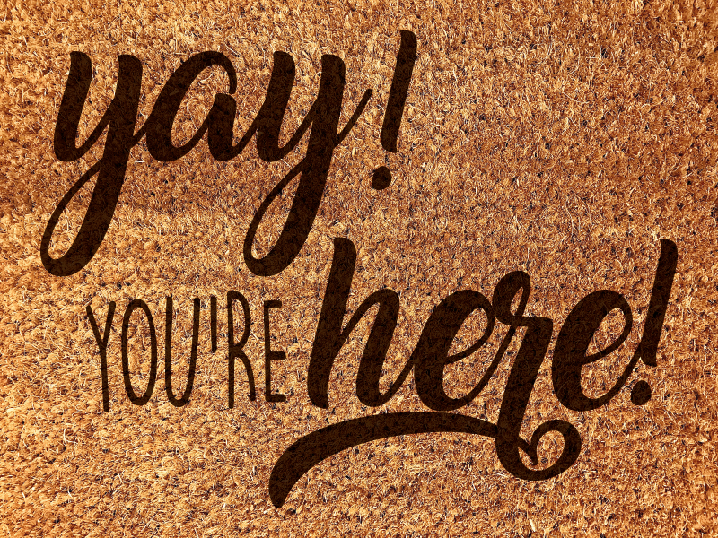 비닐 현관 카펫 따뜻한 환영 인사 - TenStickers