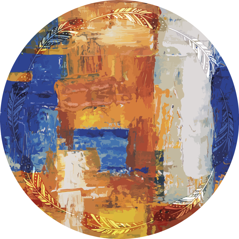 미니멀리스트 효과 비닐 카펫 추상 색상 융합 - TenStickers