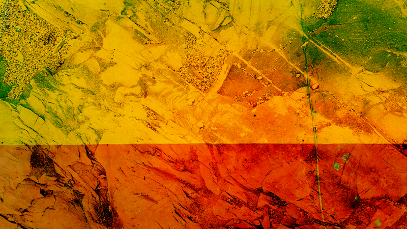 비닐 카펫 정리 따뜻한 색상 레이어 - TenStickers