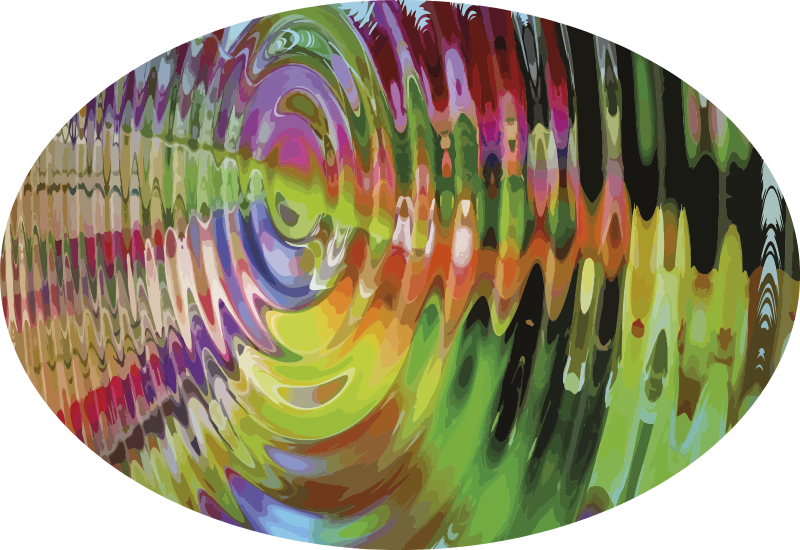 비닐 카펫 기타 텍스처 다채로운 물결 무늬 - TenStickers