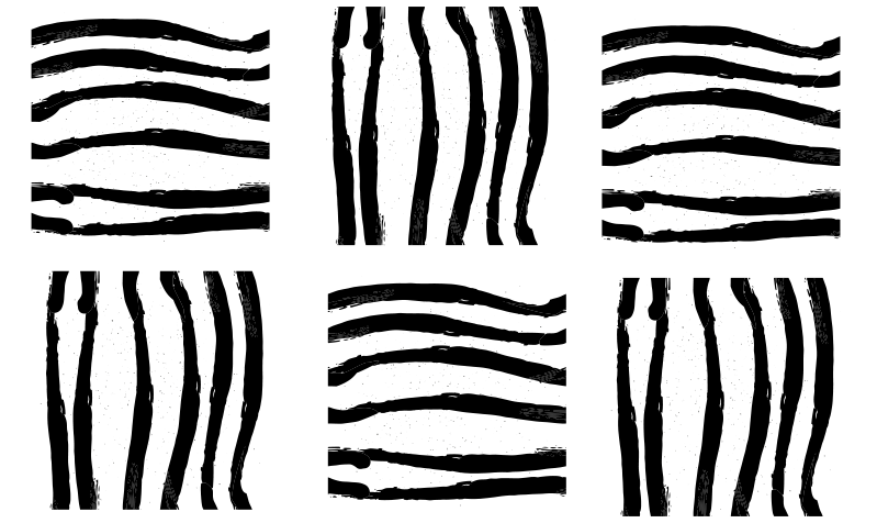 줄무늬 비닐 카펫 유기농 검정선 - TenStickers