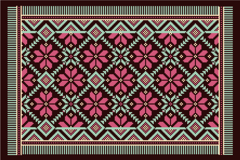 거실용 비닐 깔개 북유럽 꽃무늬 영감 - TenStickers