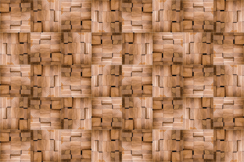 우드 효과 비닐 카펫 자연 질감 디자인 - TenStickers