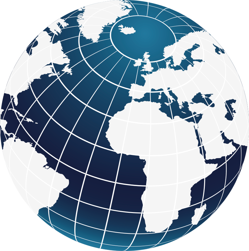 세계 지도 비닐 카펫 파란색 지구 디자인 - TenStickers