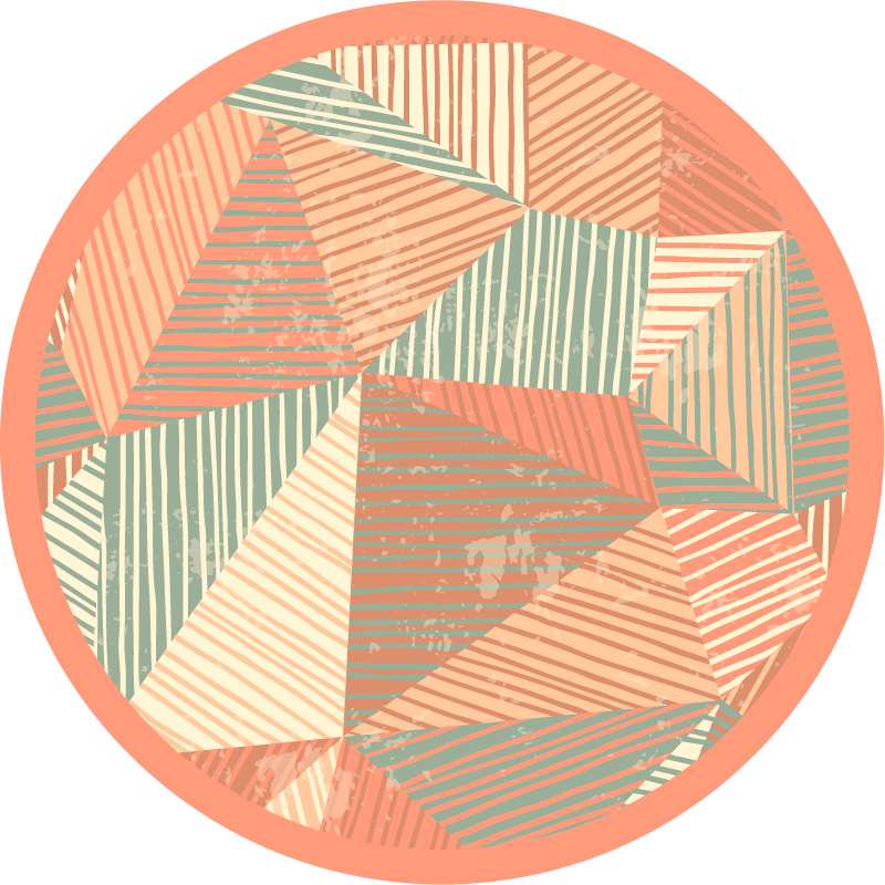 현대 미술 기하학적 모양 비닐 러그 - TenStickers