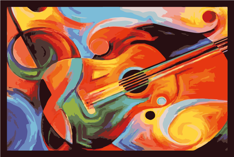 침실용 비닐 카펫 음악 색채 교향곡 - TenStickers