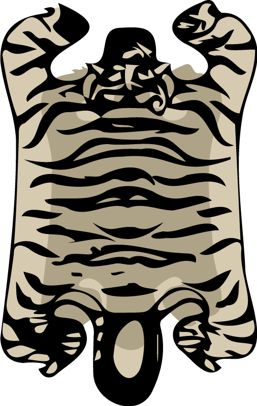 애니멀 프린트 비닐 카펫 스타일리시 타이거 스트라이프 - TenStickers