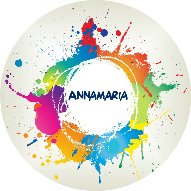 열대 효과 비닐 카펫 이름으로 물방울 효과 - TenStickers