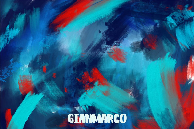 이름이있는 비닐 카펫 추상 색상 폭발 - TenStickers