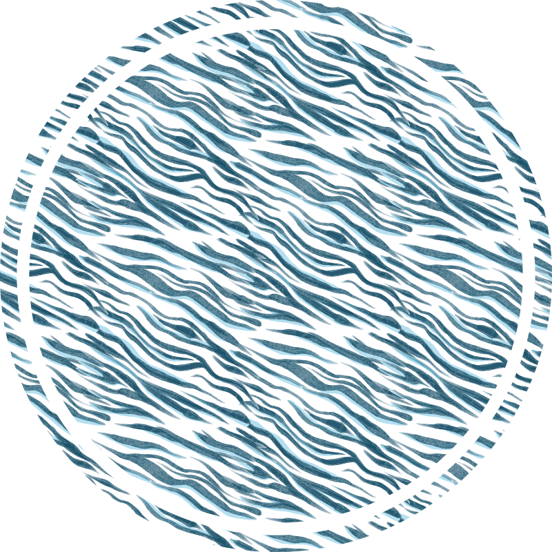 애니멀 프린트 비닐 카펫 스타일리시 제브라 웨이브 - TenStickers