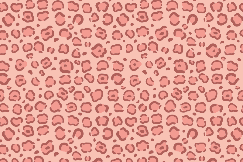 애니멀 프린트 비닐 카펫 레오파드 도트 - TenStickers