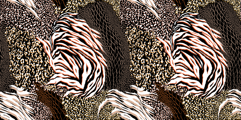 동물 프린트 믹스 동물 프린트 비닐 러그 - TenStickers