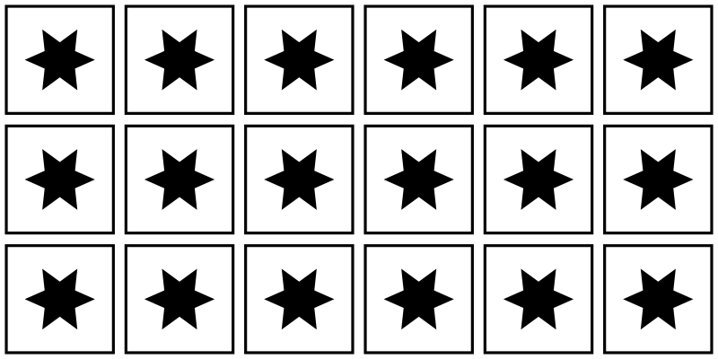 화이트 스타 블랙 타일 효과 비닐 러그 - TenStickers