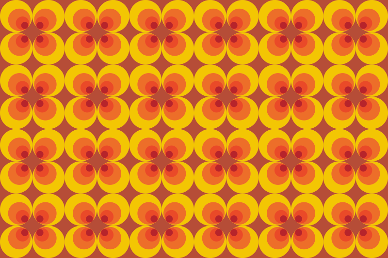 비닐 카펫 타일 효과 꽃 모양 - TenStickers