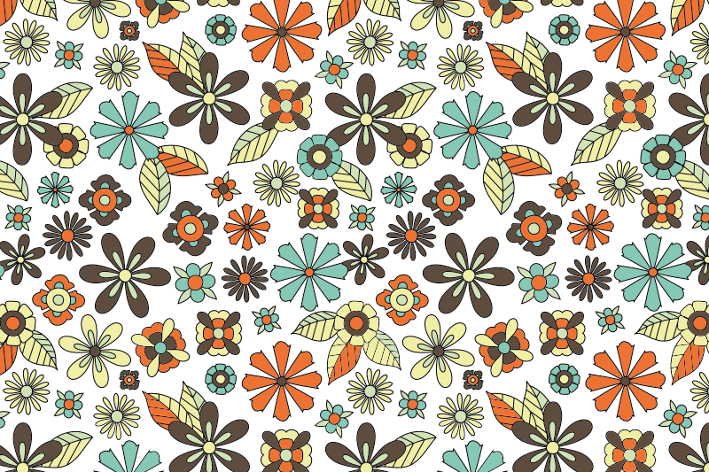 비닐 카펫 벤디미아 레트로 70년대 디자인 - TenStickers