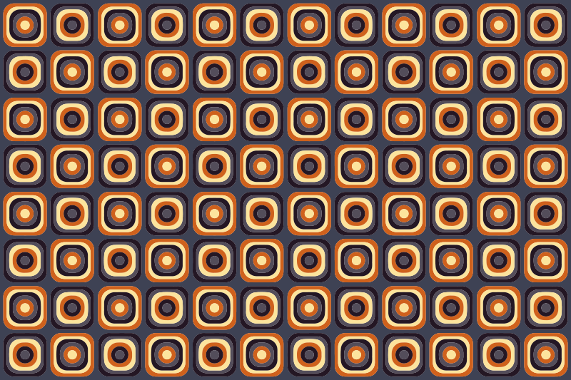 거실용 비닐 깔개 레트로 원형 패턴 - TenStickers