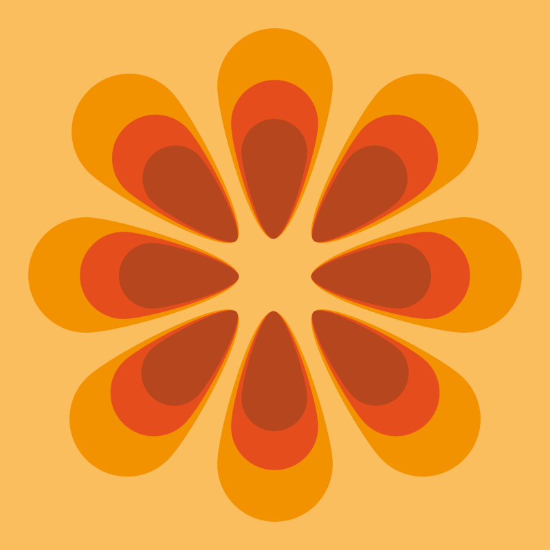 거실용 비닐 깔개 복고풍 꽃무늬 디자인 - TenStickers