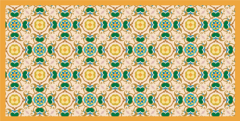 욕실용 비닐 카펫 플로랄 베이지 장식 - TenStickers