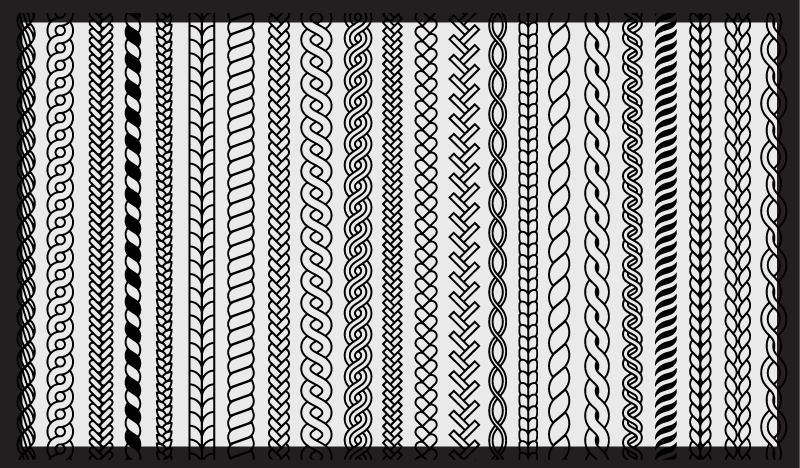 브레이드 기하학적 미니멀리즘 비닐 러그 - TenStickers