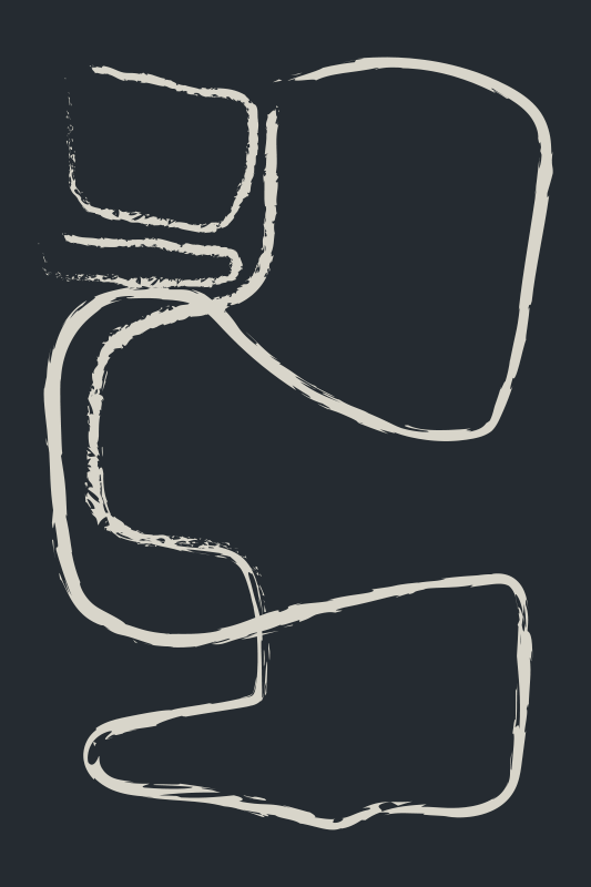 미니멀리스트 효과 비닐 카펫 추상 선 패턴 - TenStickers