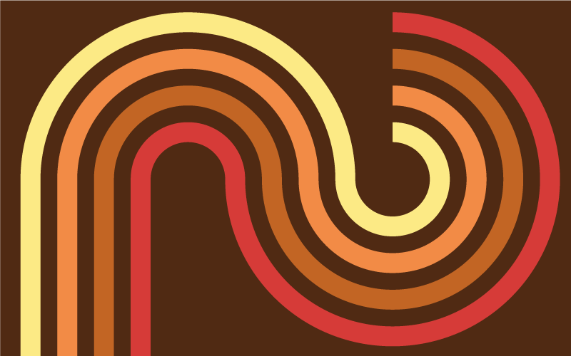 비닐 카펫 벤디미아 레트로 스트라이프 - TenStickers