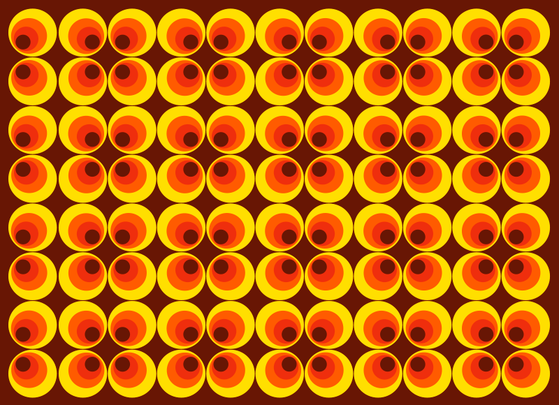 비닐 카펫 정리 생동감 넘치는 원형 모티프 - TenStickers