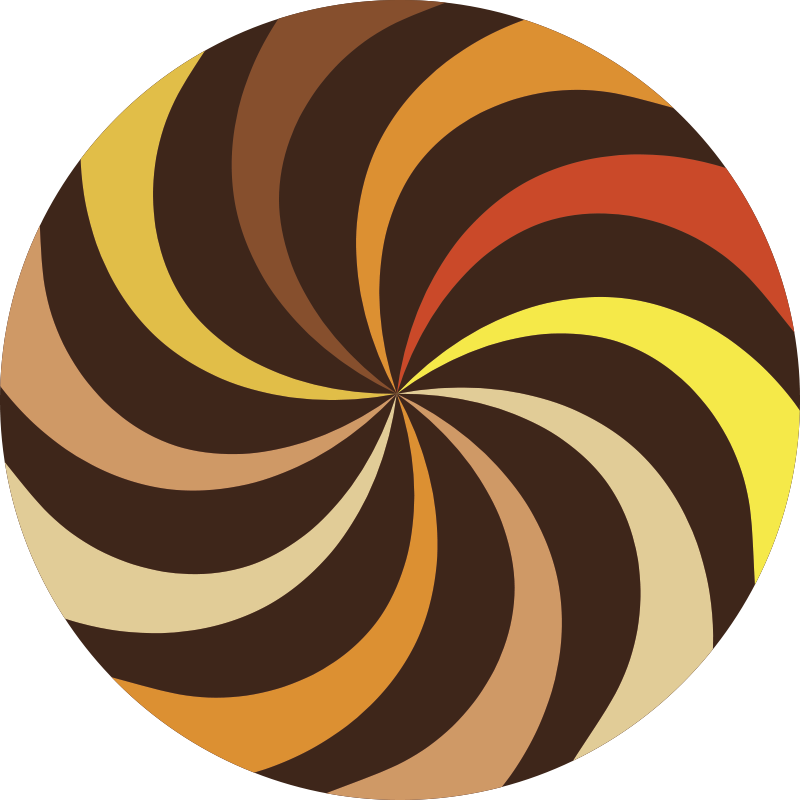 줄무늬 비닐 카펫 나선형 색상 폭발 - TenStickers