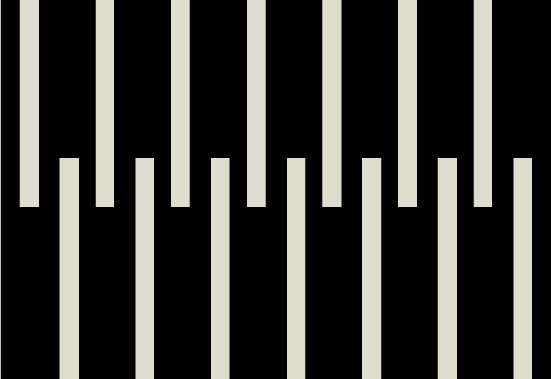 열대 효과 비닐 카펫 스타일리시한 줄무늬 디자인 - TenStickers