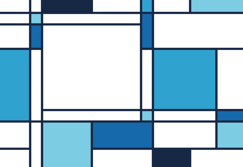 모던 효과 비닐 카펫 파란색 기하학적 무늬 - TenStickers