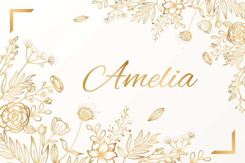 이름이있는 비닐 카펫 꽃으로 개인화된 환영인사 - TenStickers