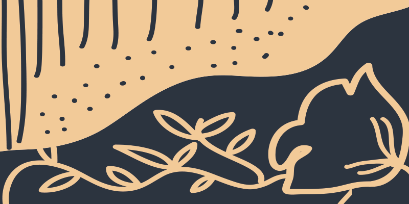 비닐 카펫 자연 베이지 잎사귀 모티프 - TenStickers