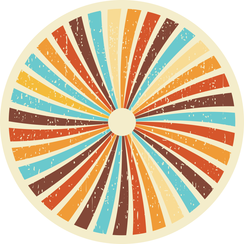 비닐 카펫 벤디미아 레트로 빛나는 패턴 - TenStickers