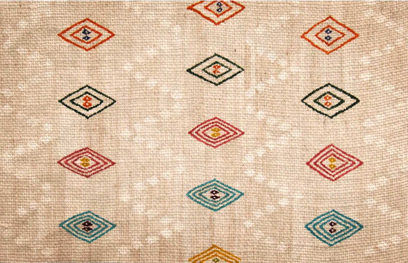 비닐 카펫 타일 효과 생동감 넘치는 다이아몬드 모티프 - TenStickers