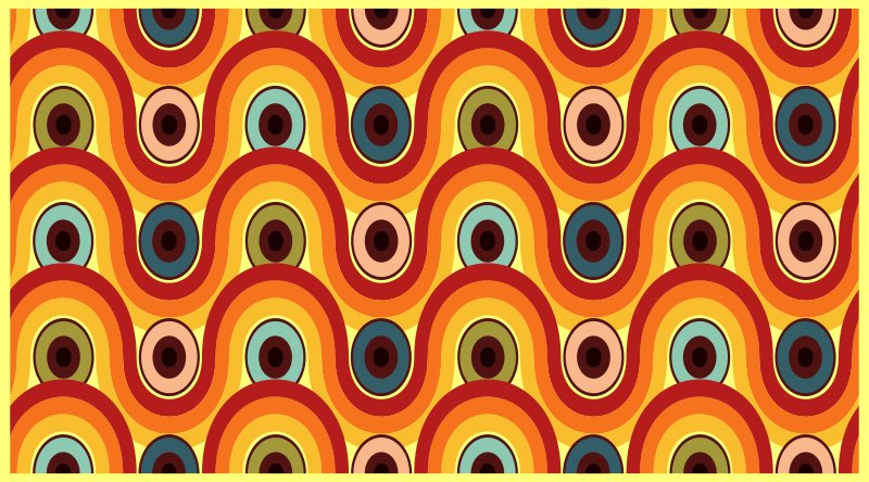 비닐 카펫 벤디미아 다채로운 물결무늬 - TenStickers